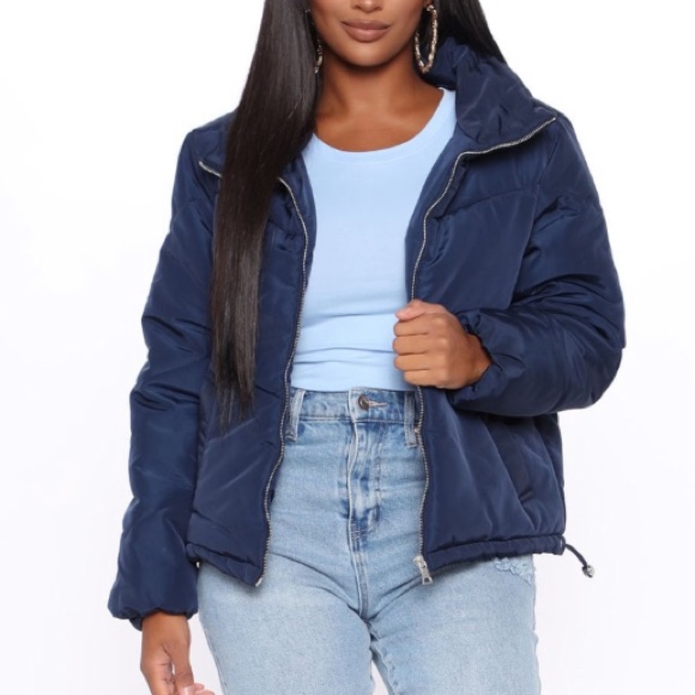 Navy Puffer Jacket
